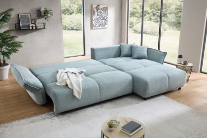 Amaro von Benformato - Ecksofa Ausführung rechts aqua