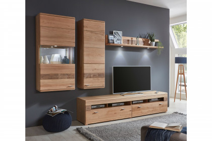 Miro-living von IDEAL Möbel - Wohnwand 21 Eiche mit Hirnholz