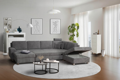 Plaza von Matex - XXL-Sofa rechts dunkelgrau