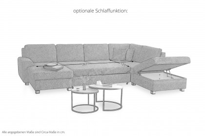 Plaza von Matex - XXL-Sofa rechts dunkelgrau