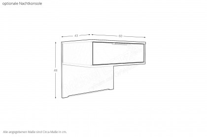 Parma von Wiemann - Bett Champagner-Dekor 160x200 cm