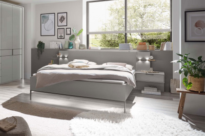 Parma von Wiemann - Doppelbett kieselgrau 180x200 cm