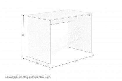 Cutie-Lea von YUNY by Paidi - Jugendschreibtisch cremefarben