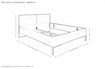 Parma von Wiemann - Schlafzimmer champagner mit Glasfronten
