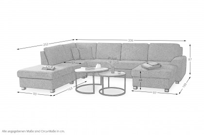 Plaza von Grant Factory - XXL-Sofa links dunkelgrau