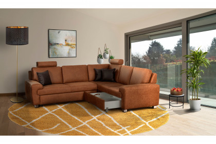 Plaza von Matex - Polsterecke Ausführung rechts braun