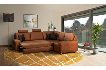Plaza von Grant Factory - Polsterecke Ausführung rechts braun