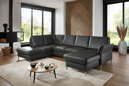 PN-EM18013 von Polinova - Ledergarnitur Ausführung links anthrazit