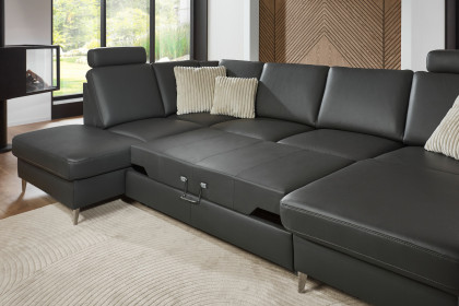 PN-EM18013 von Polinova - Ledergarnitur Ausführung links anthrazit