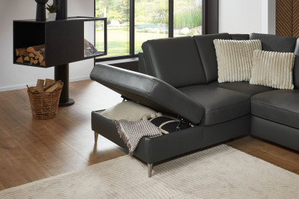 PN-EM18013 von Polinova - Ledergarnitur Ausführung links anthrazit