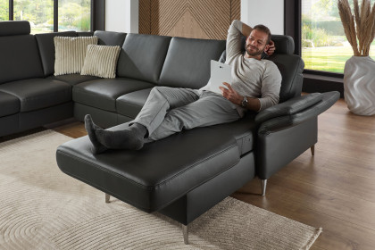 PN-EM18013 von Polinova - Ledergarnitur Ausführung links anthrazit