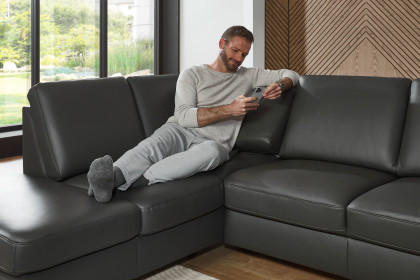 PN-EM18013 von Polinova - Ledergarnitur Ausführung links anthrazit