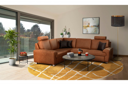 Plaza von Grant Factory - Polsterecke Ausführung links braun