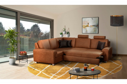 Plaza von Grant Factory - Polsterecke Ausführung links braun