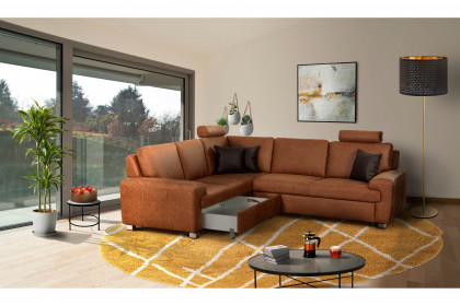 Plaza von Grant Factory - Polsterecke Ausführung links braun