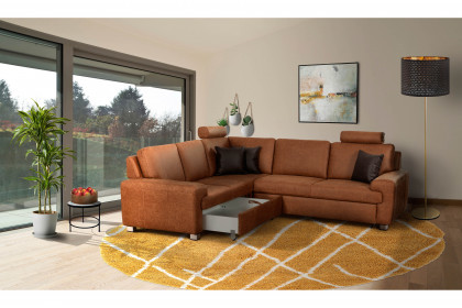 Plaza von Grant Factory - Polsterecke Ausführung links braun