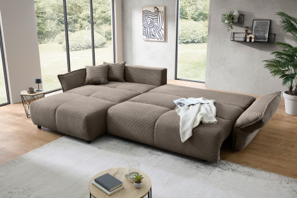 Amaro von Benformato - Polstergarnitur links grau-braun