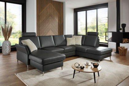 PN-EM18013 von Polinova - Ledergarnitur Ausführung rechts anthrazit