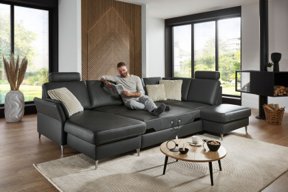 PN-EM18013 von Polinova - Ledergarnitur Ausführung rechts anthrazit