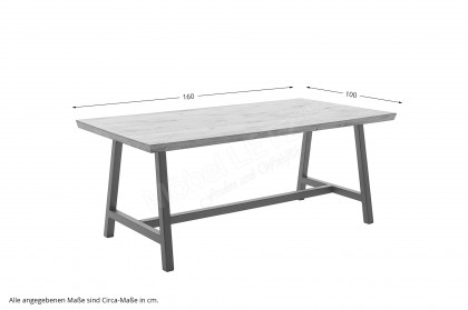 Malmö von MCA - Esszimmertisch mit Schweizer-Kantenprofil