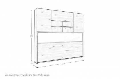 loop von Rudolf - Schrankklappbett quer mit Aufsatz ca. 40 cm tief