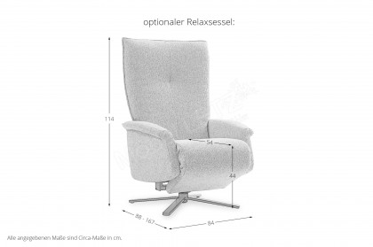 CL 500 von Erpo Polstermöbel - Ledersofa rechts taupe