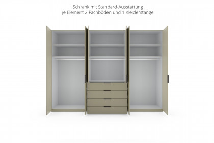 Parma von Wiemann - Funktionsschrank, Bett & Nachttische kieselgrau