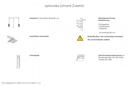Parma von Wiemann - Funktionsschrank, Bett & Nachttische kieselgrau