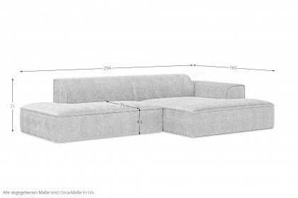 Billund von Exxpo - Ecksofa rechts pine