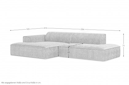 Billund von Exxpo - Ecksofa links pine