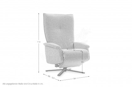 CL 334 von Erpo Polstermöbel - Relaxsessel creme