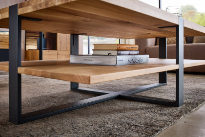 Steel living von Thielemeyer - Couchtisch 720033 Wildeiche gebürstet