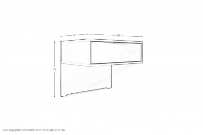 Parma von Wiemann - Schlafzimmermöbel havanna mit Glas-Fronten