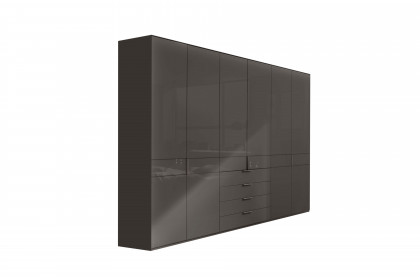 Parma von Wiemann - Schlafzimmermöbel havanna mit Glas-Fronten