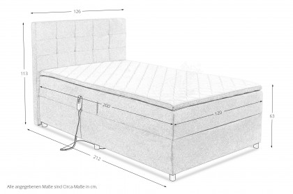 Westwood-Dream 2 von ED-Lifestyle - Boxbett 120 anthrazit