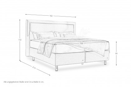 Liverpool von RUF Betten - Boxspringbett in Komforthöhe beige