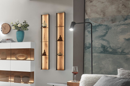 Torido von Hartmann - Highboard 7112 Lack weiß/ Riffeiche