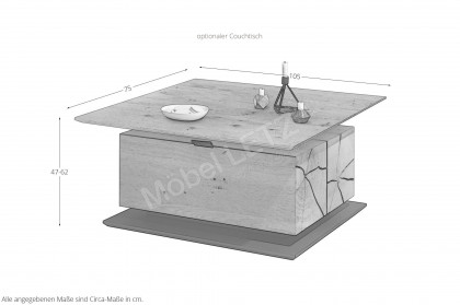 Torido von Hartmann - Highboard 7112 Lack weiß/ Riffeiche