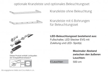 Monaco 1000 von Wiemann - Kombi-Drehtürenschrank grau - weiß