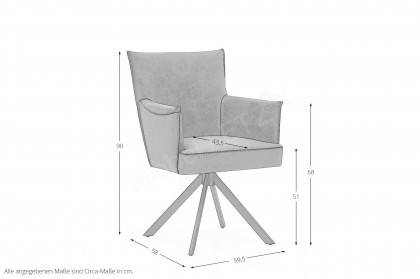 Nilan von Musterring - Armlehnenstuhl in Granit