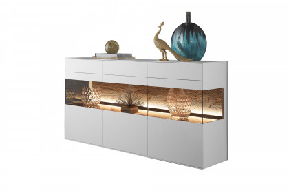 Torido von Hartmann - Sideboard 4171 Lack weiß/ Parsolglas