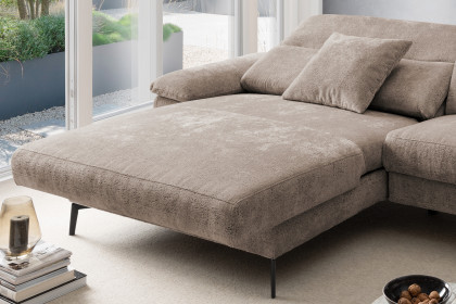 Cancelli von Benformato - Ecksofa Ausführung links braun