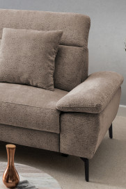 Cancelli von Benformato - Ecksofa Ausführung links braun