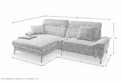 Cancelli von Benformato - Ecksofa Ausführung links braun