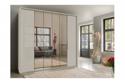 Monaco 2000 von Wiemann - Dreh-Falttürenschrank Glas champagner