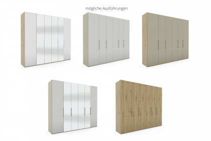 Monaco 2000 von Wiemann - Dreh-Falttürenschrank Glas champagner