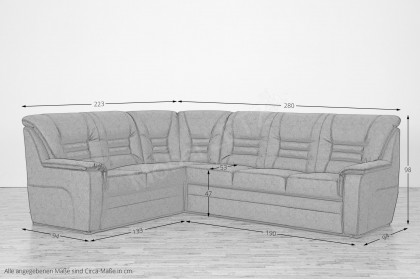 Merlin von Matex - Polsterecke links dunkelgrau