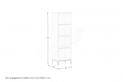 Cutie-Lea von YUNY by Paidi - Standregal schmal off-white - Soapy-Oak