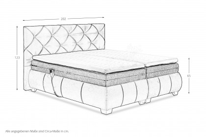 Mansura von ED-Lifestyle - Boxspringbett anthrazit