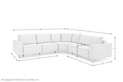 MR 9450 von Musterring - Polstergarnitur rechts grege